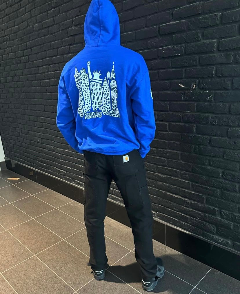 N.Y. STATE OF MIND HOODIE (BLUE)