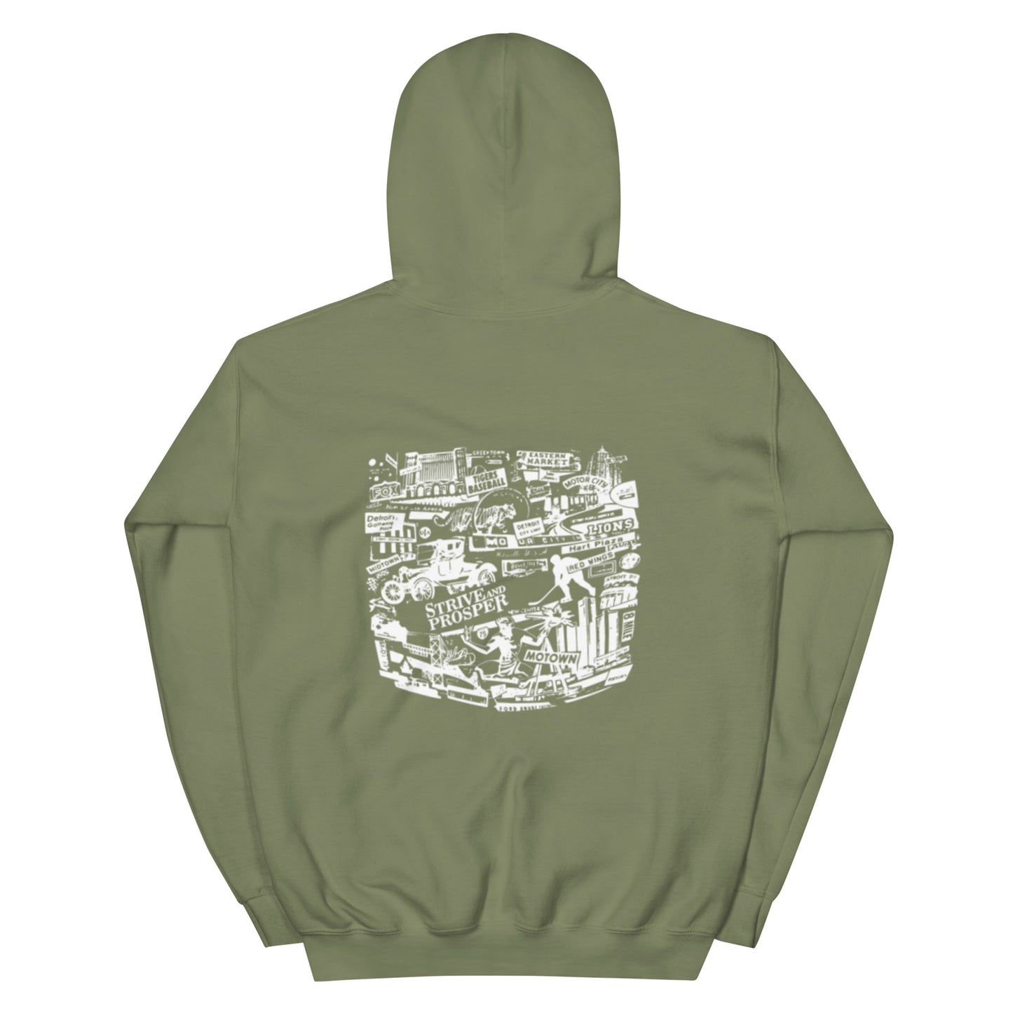 MOTOR CITY HOODIE GREEN (BIG & TALL)