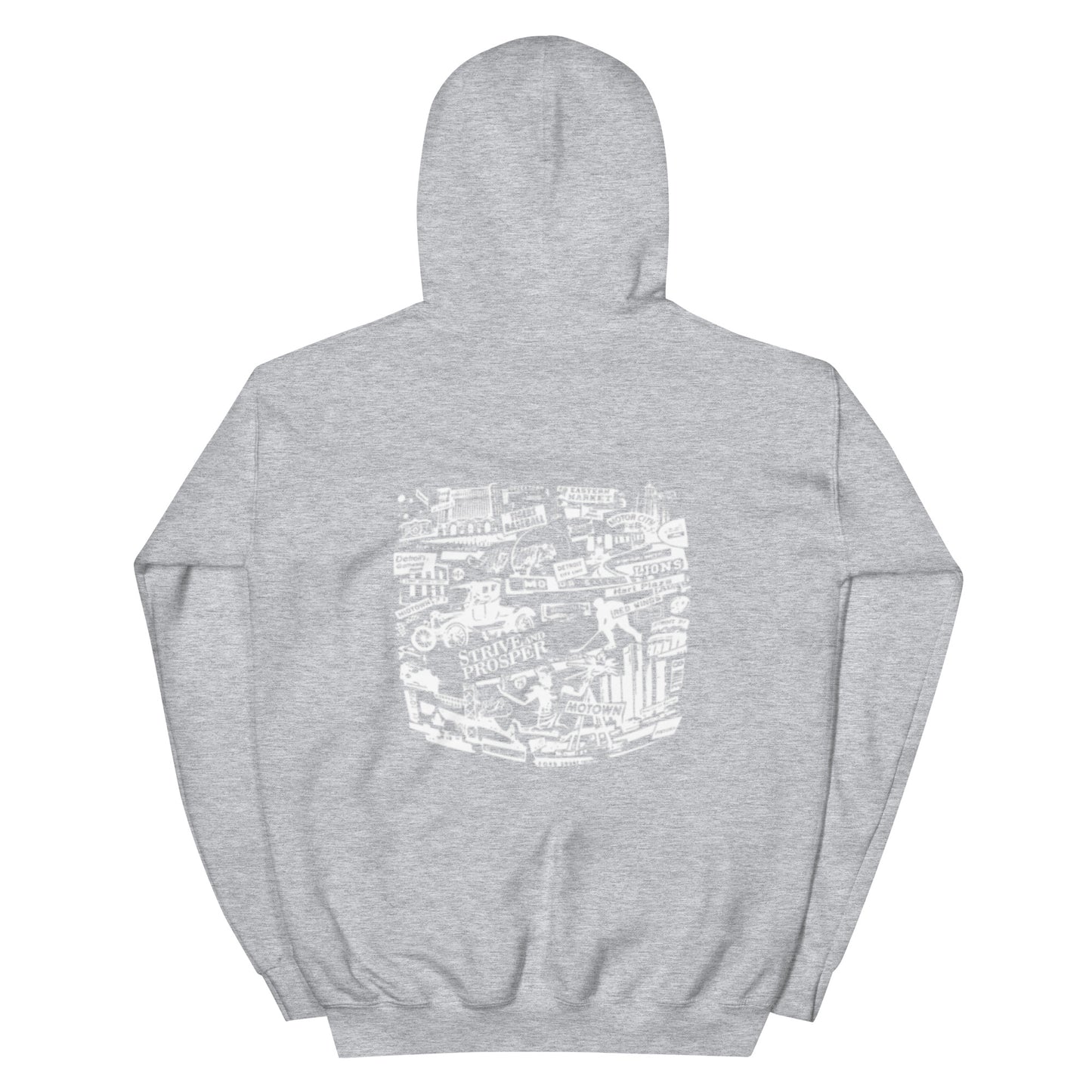 MOTOR CITY HOODIE GREY (BIG & TALL)